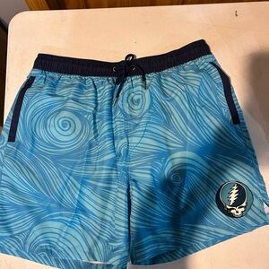 Stylish Blue Swirl Men's Swim Shorts